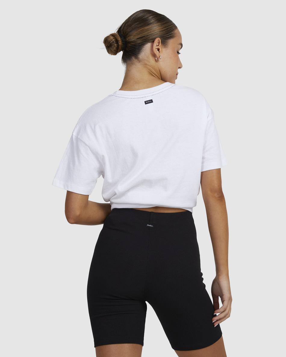Black Rvca Push It Bike Shorts Women's Loungewear | LUSSX69753