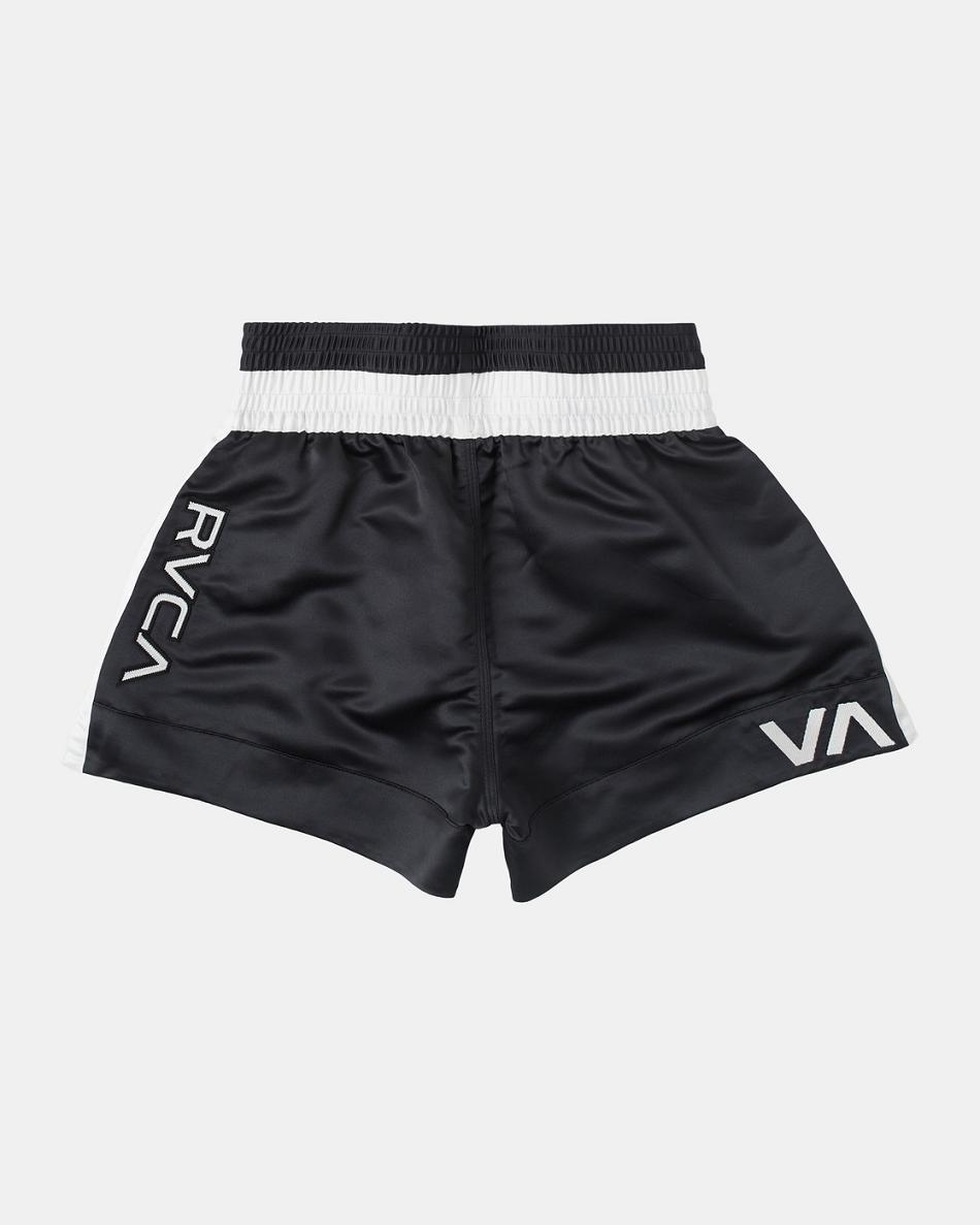 Black Rvca RVCA Muay Thai Boxing 15 Men's Shorts | USDYB69150