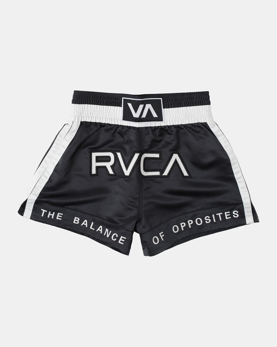 Black Rvca RVCA Muay Thai Boxing 15 Men\'s Shorts | USDYB69150