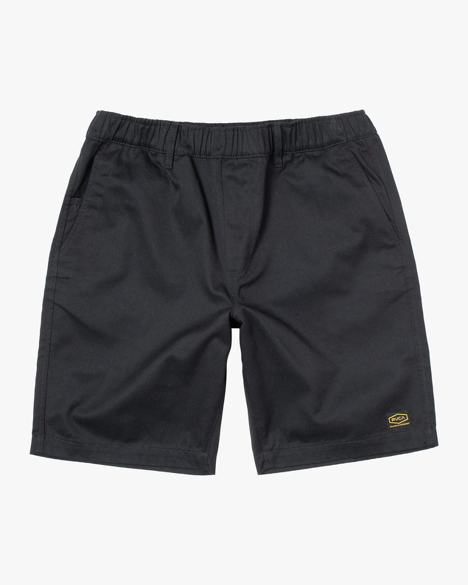 Black Rvca Recession Collection Americana Elasticized 20 Men\'s Shorts | USJBT65861