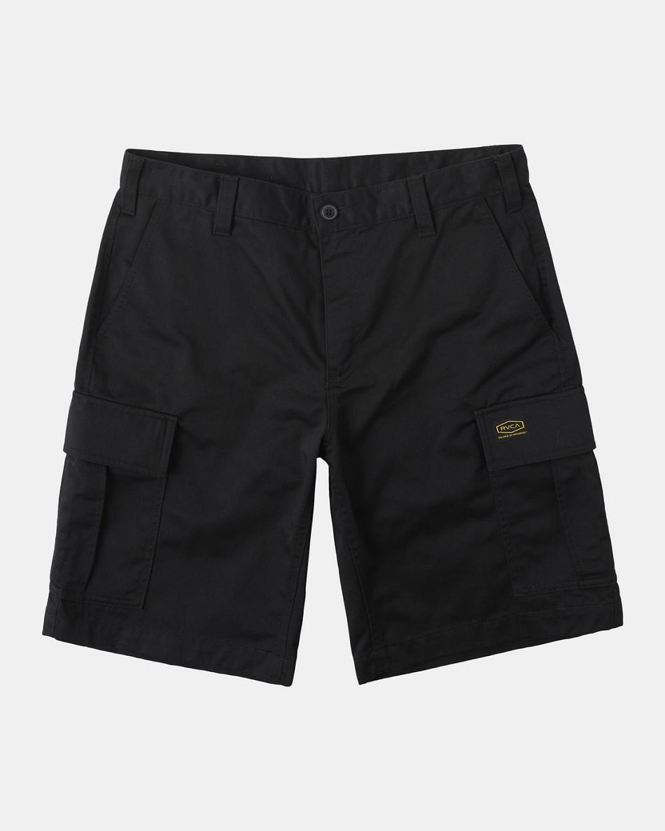 Black Rvca Recession Collection Americana Cargo Men\'s Shorts | USQCS88243
