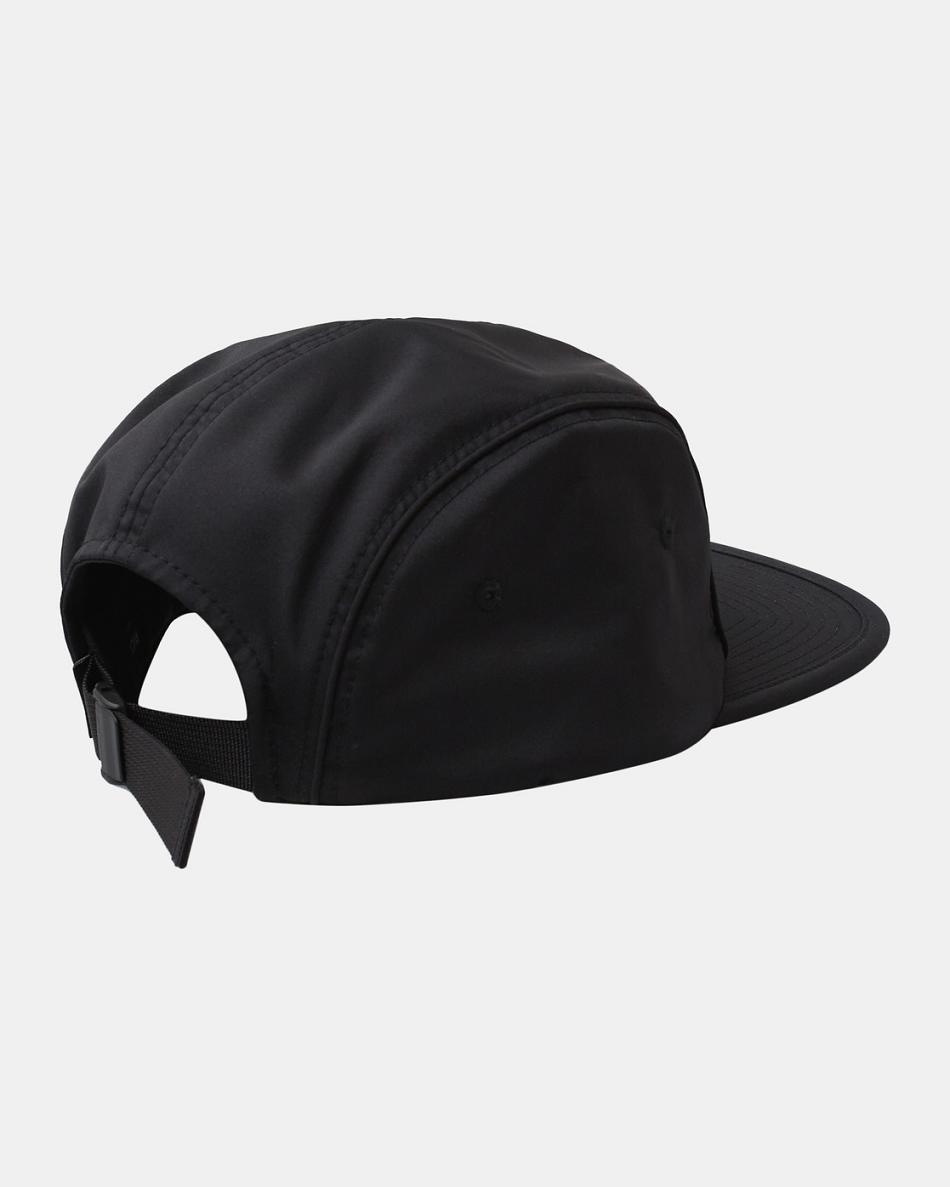 Black Rvca Shady Strapback Men's Hats | USCIF71966