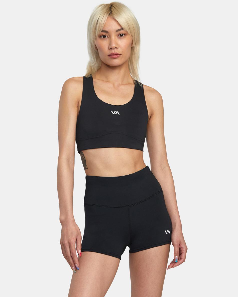 Black Rvca Shorty Workout Women's Skirts | USEAH62250