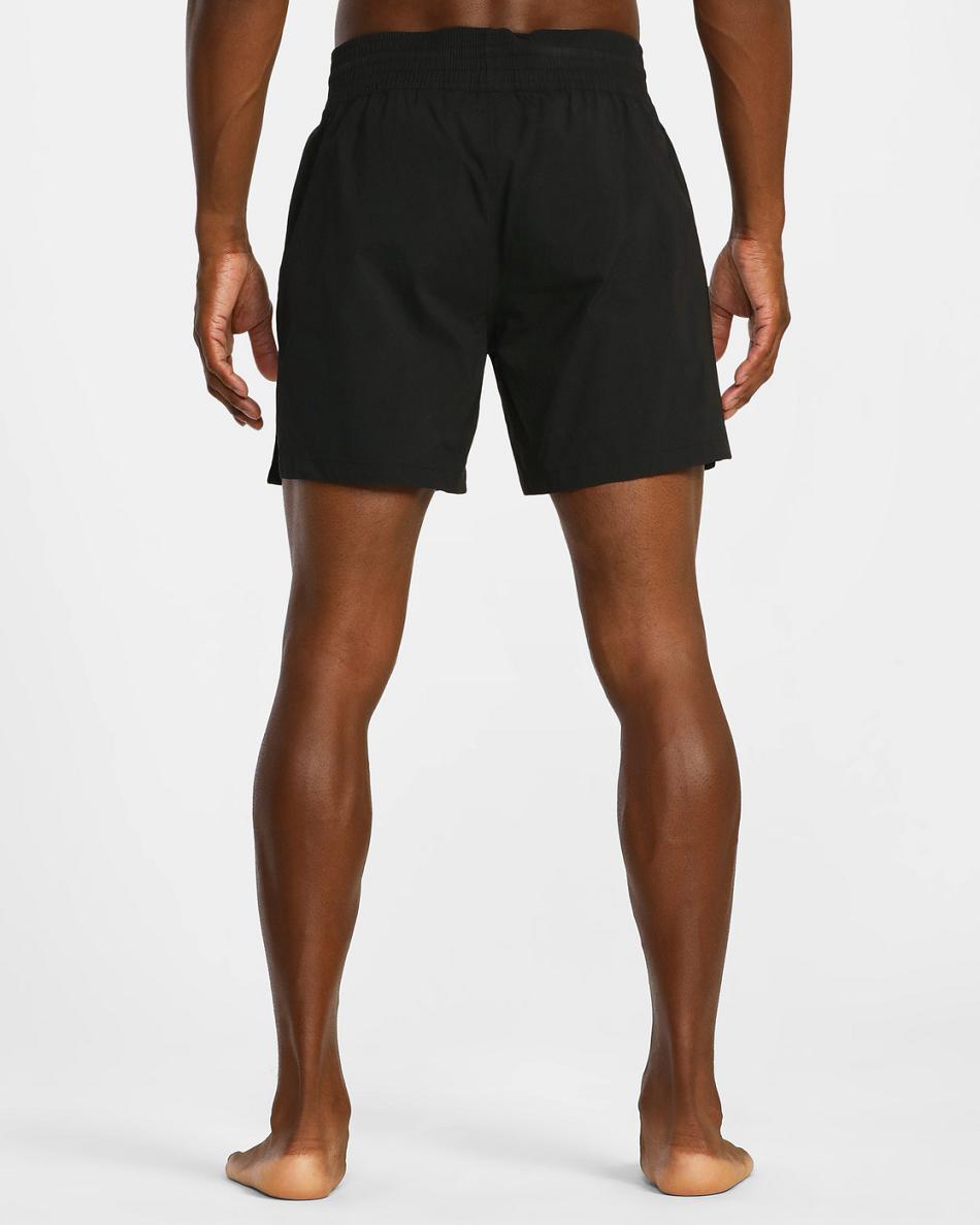 Black Rvca Spartan Elastic Men's Running Shorts | YUSVQ18780