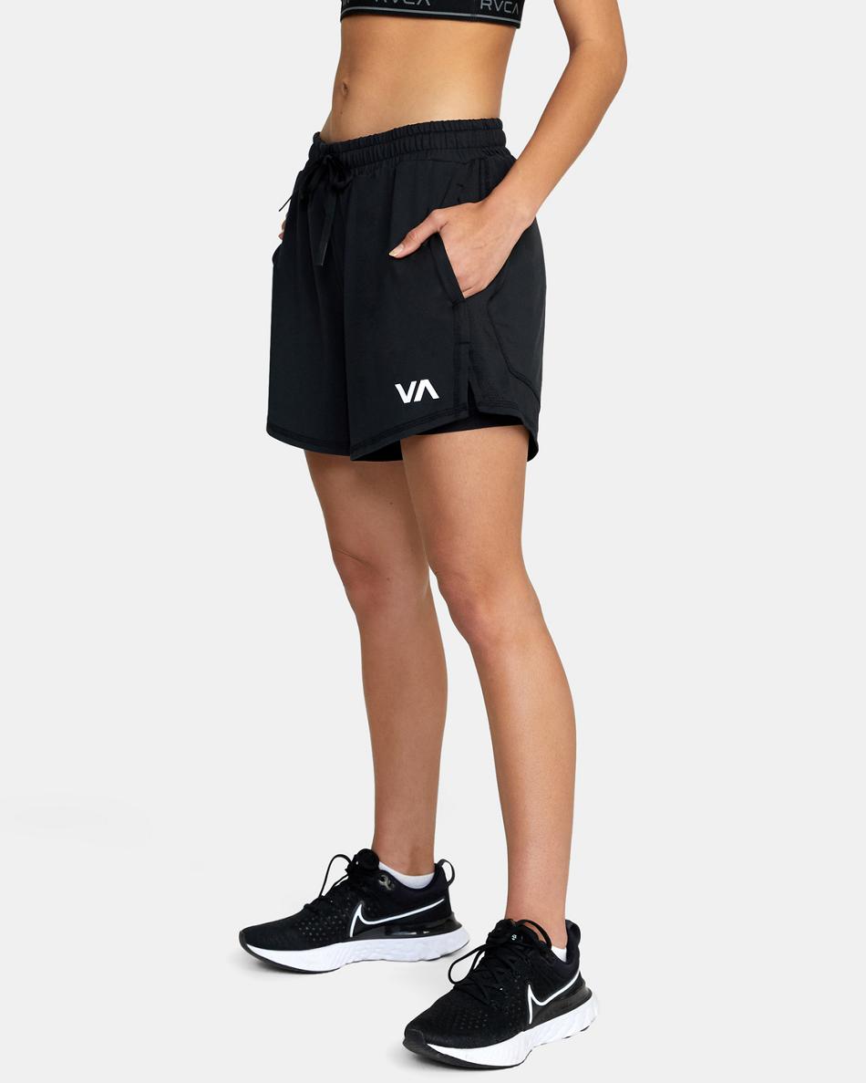 Black Rvca Sport Vent Workout 2.5 Women's Skirts | USNEJ70829