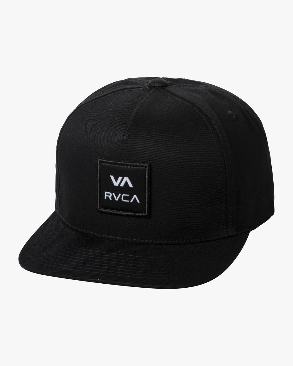 Black Rvca Square Snapback Men\'s Hats | USDYB53035