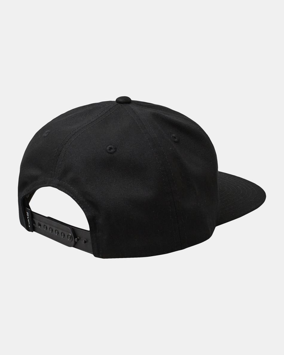 Black Rvca Times Up Snapback Men's Hats | USJBT32897