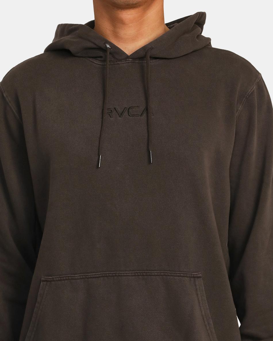 Black Rvca Tonally Pullover Men's Hoodie | USDYB29063
