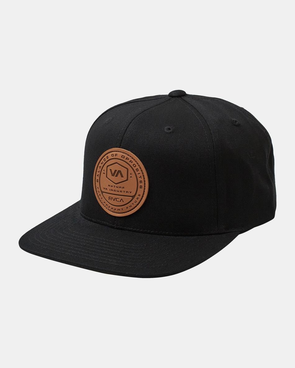 Black Rvca Tract Snapback Men\'s Hats | USXMI15346