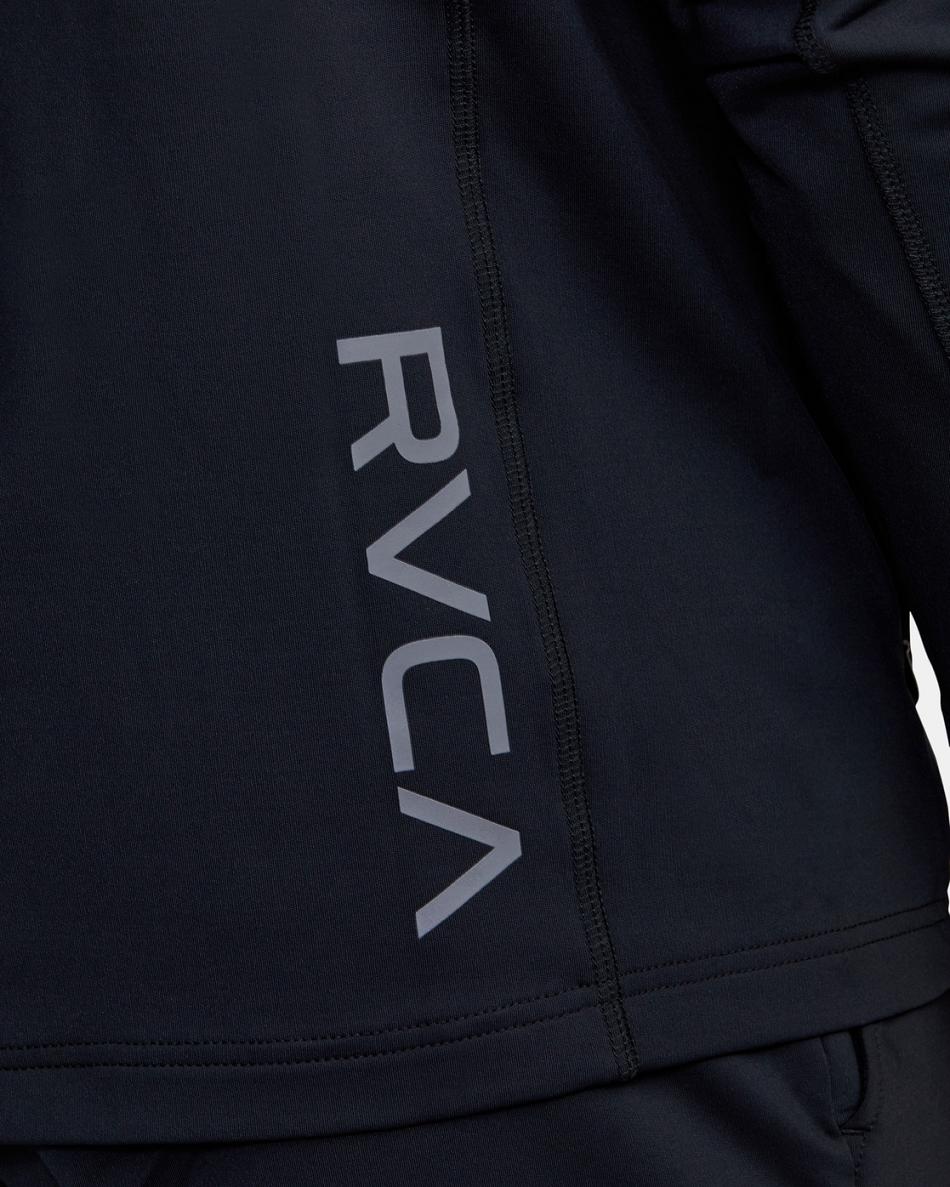 Black Rvca Trainer Men's Hoodie | PUSER98951