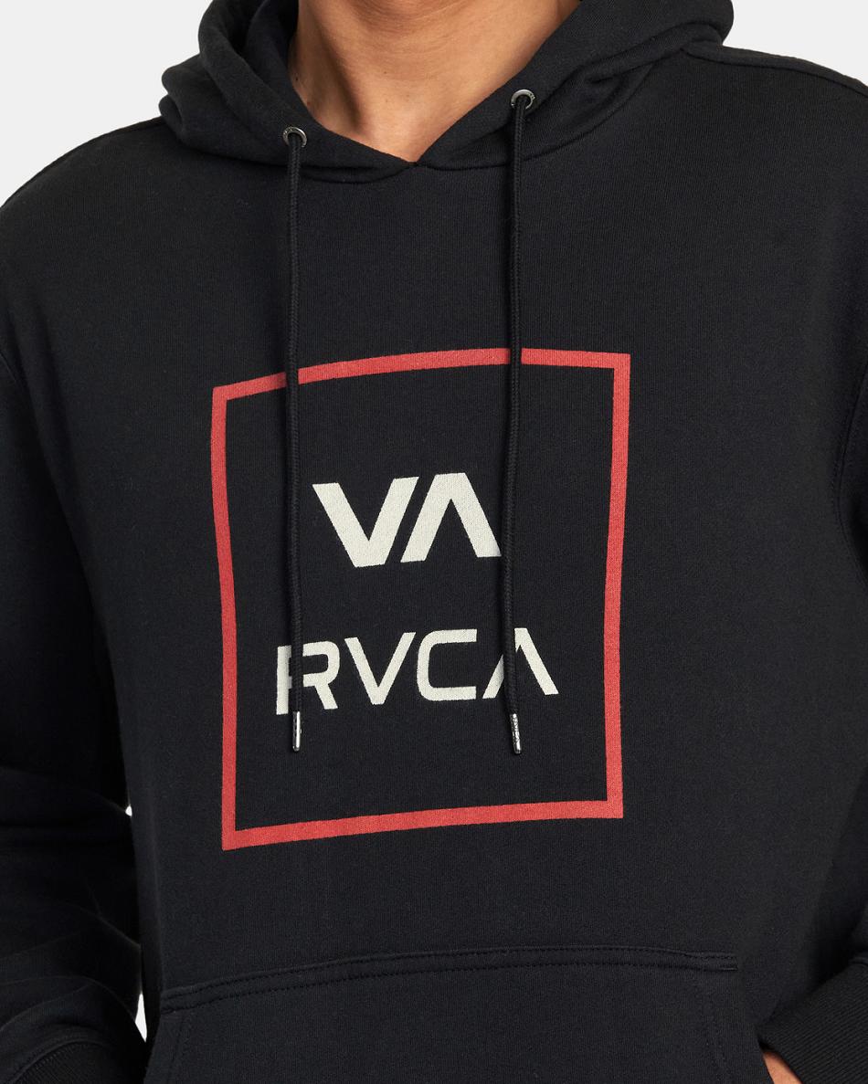 Black Rvca VA All The Way Pullover Men's Hoodie | USXBR39329
