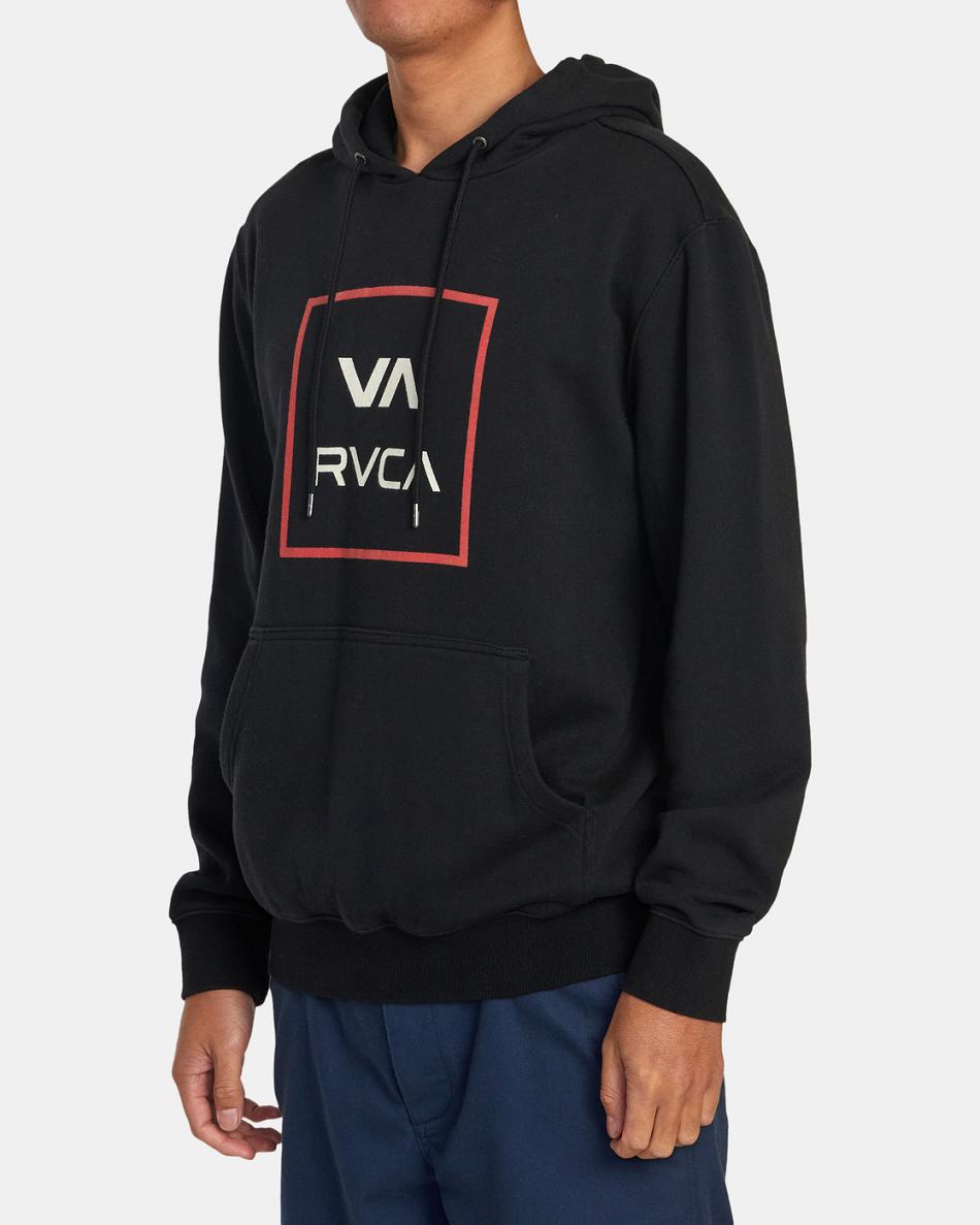 Black Rvca VA All The Way Pullover Men's Hoodie | USXBR39329