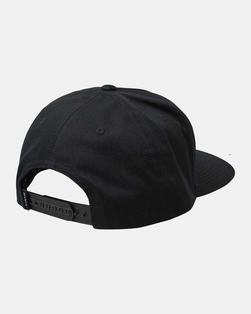 Black Rvca VA All The Way Snapback Men's Hats | USICD33244