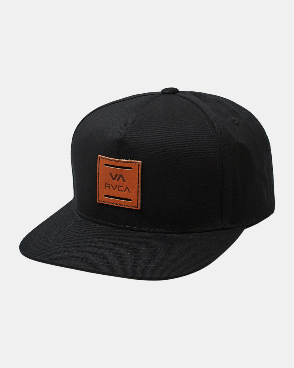 Black Rvca VA All The Way Snapback Men\'s Hats | USICD33244