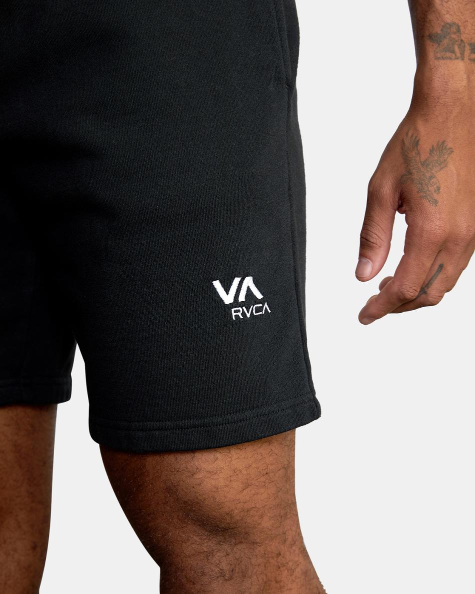 Black Rvca VA Essential Men's Running Shorts | FUSUI19904