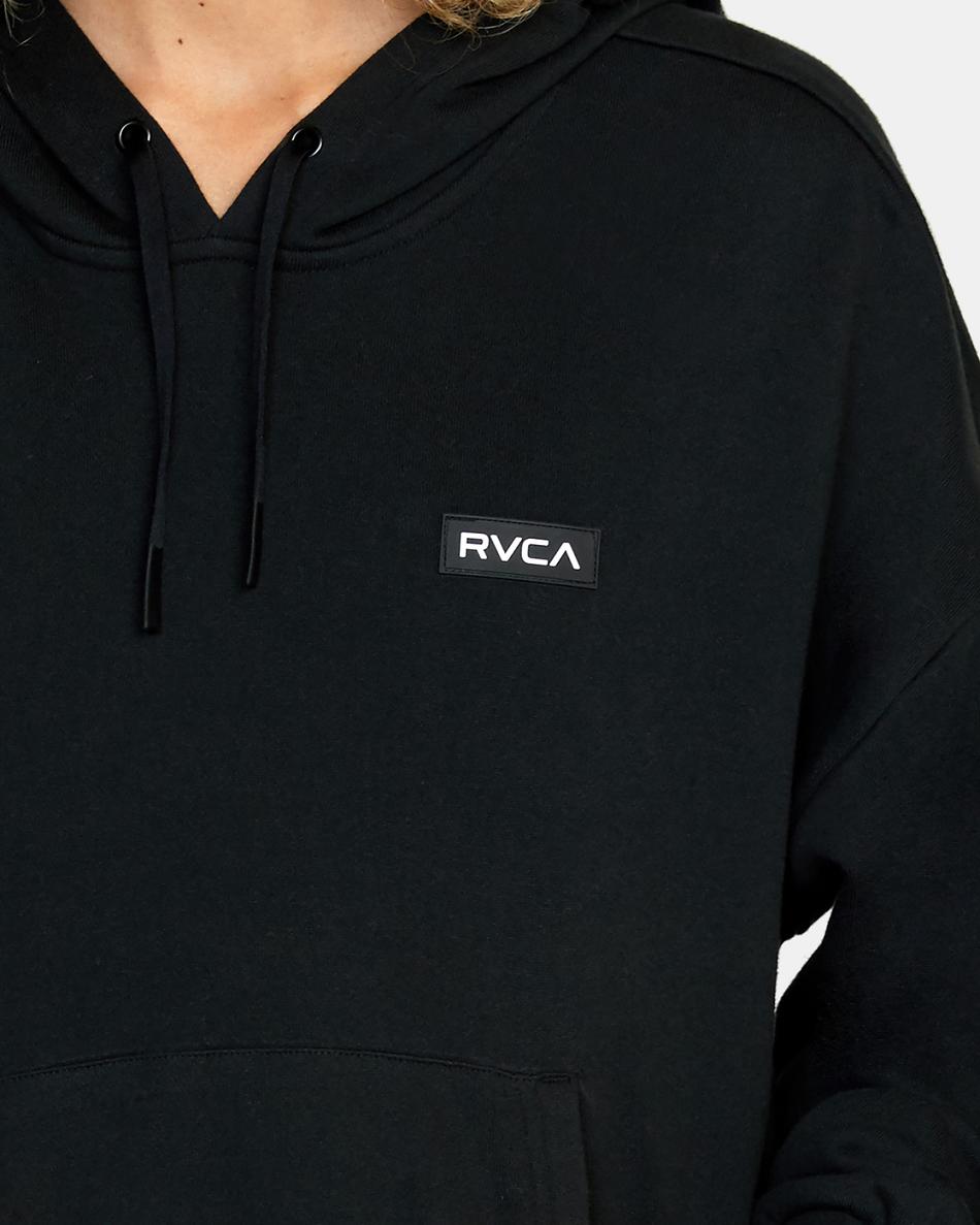 Black Rvca VA Essential Women's Hoodie | SUSNY62612