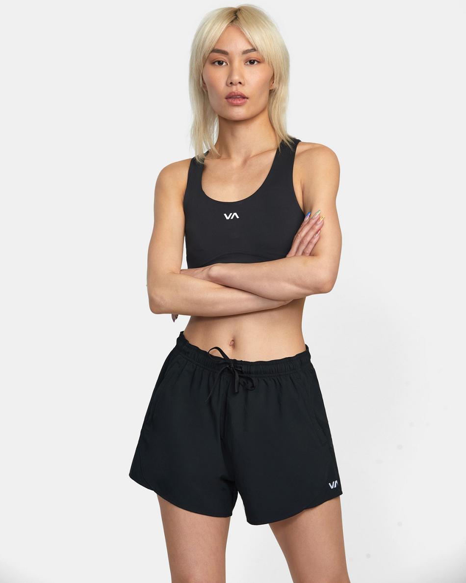 Black Rvca VA Essential Yogger Sport 12 Women\'s Running Shorts | UUSND96024