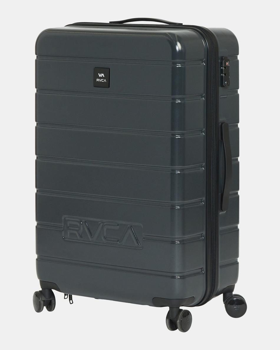 Black Rvca VA Large Roller Hardcase Men's Bags | USQCS93936