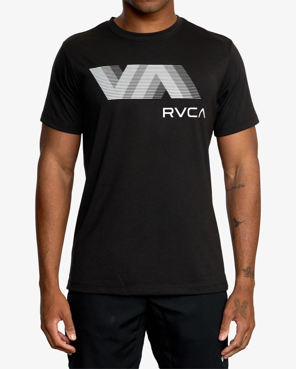 Black Rvca VA RVCA Blur Tee Men's Short Sleeve | USZPD67241