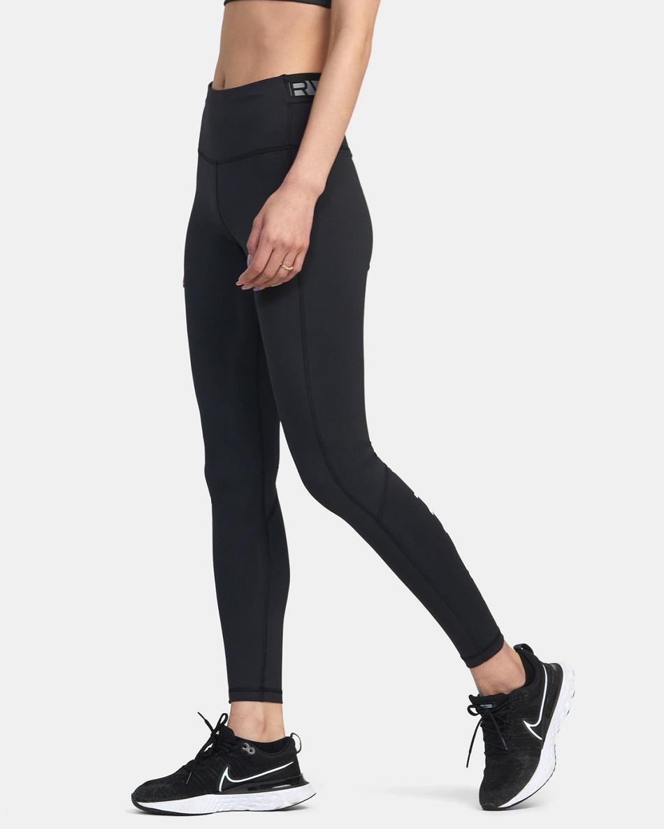 Black Rvca VA Sport Compression Tights Women's Pants | TUSPQ38594