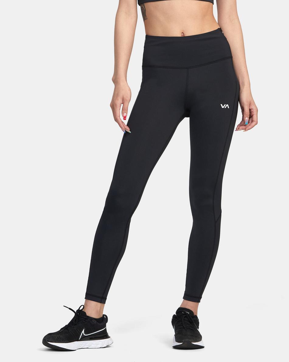 Black Rvca VA Sport Compression Tights Women\'s Pants | TUSPQ38594