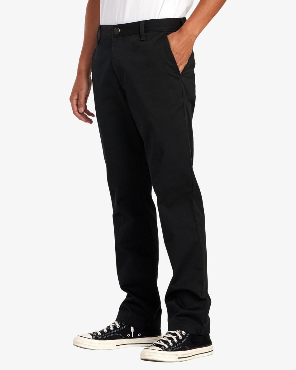 Black Rvca Weekend Stretch Chino Men's Pants | BUSSO56631