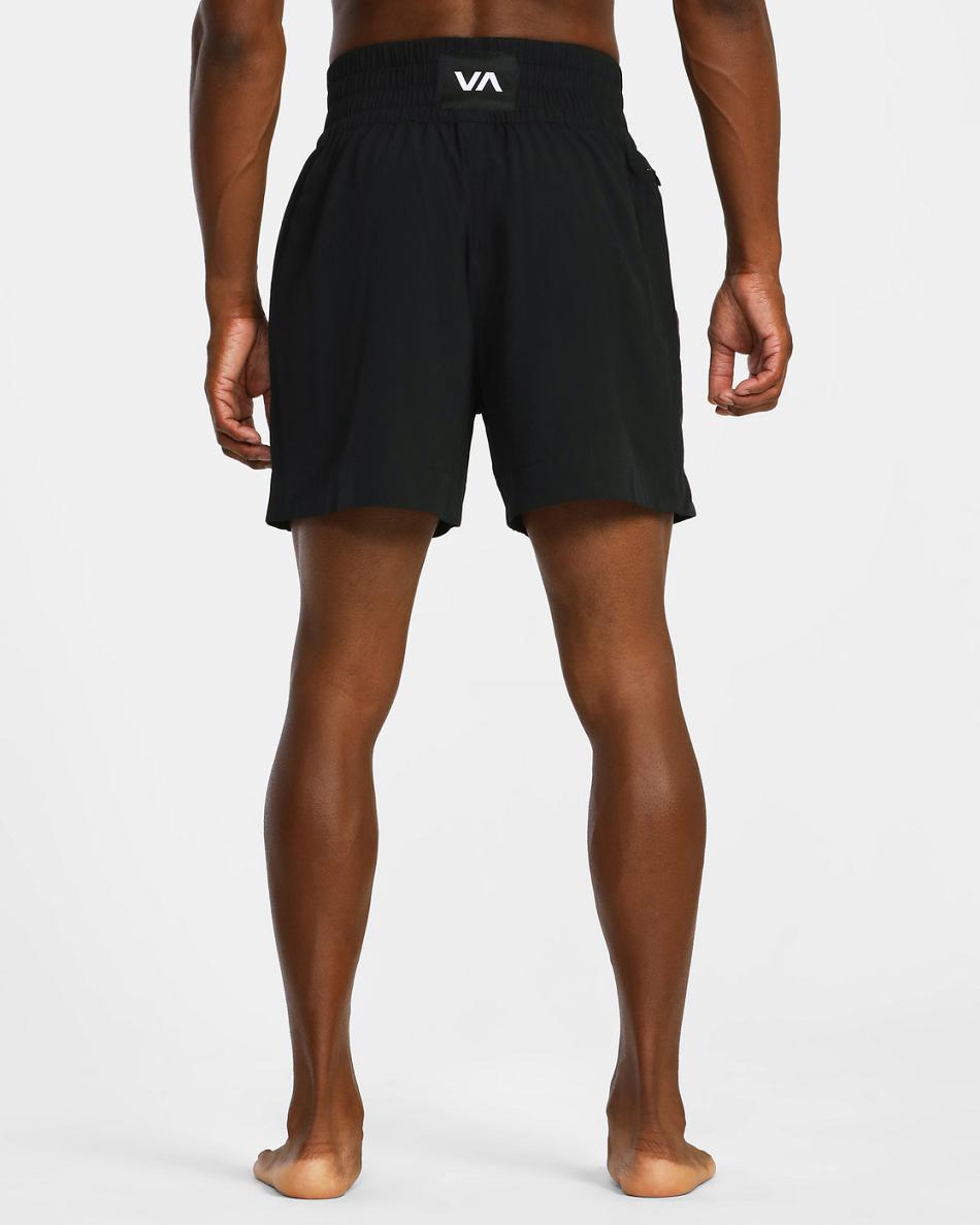 Black Rvca Yogger Elastic Men's Running Shorts | MUSFT52879