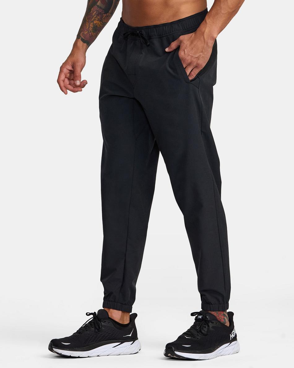 Black Rvca Yogger Hybrid Men's Pants | USEAH65423