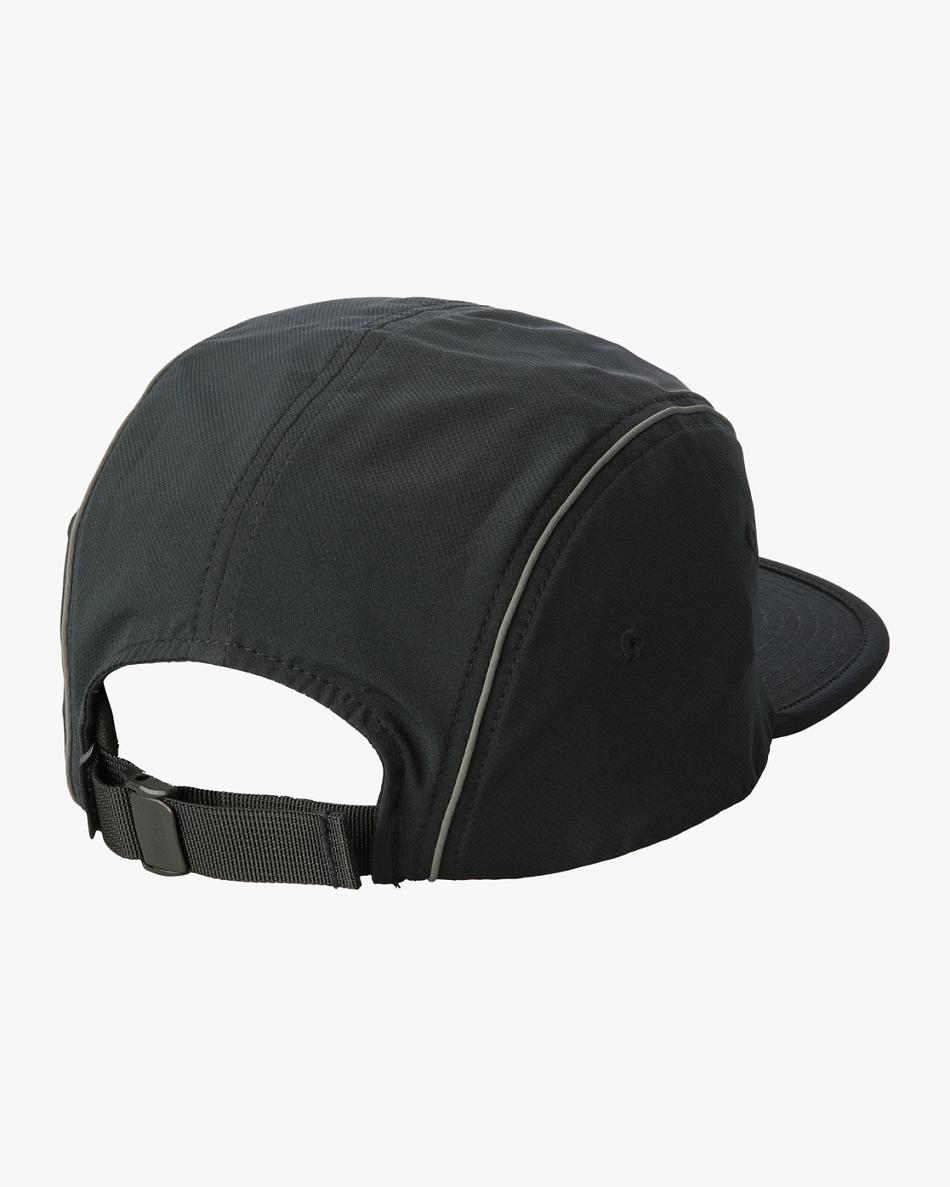 Black Rvca Yogger Strapback Men's Hats | FUSHY69284