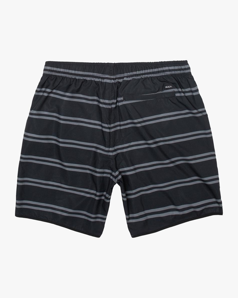 Black Stripe Rvca Yogger IV Elastic 17 Men's Shorts | TUSWZ51533