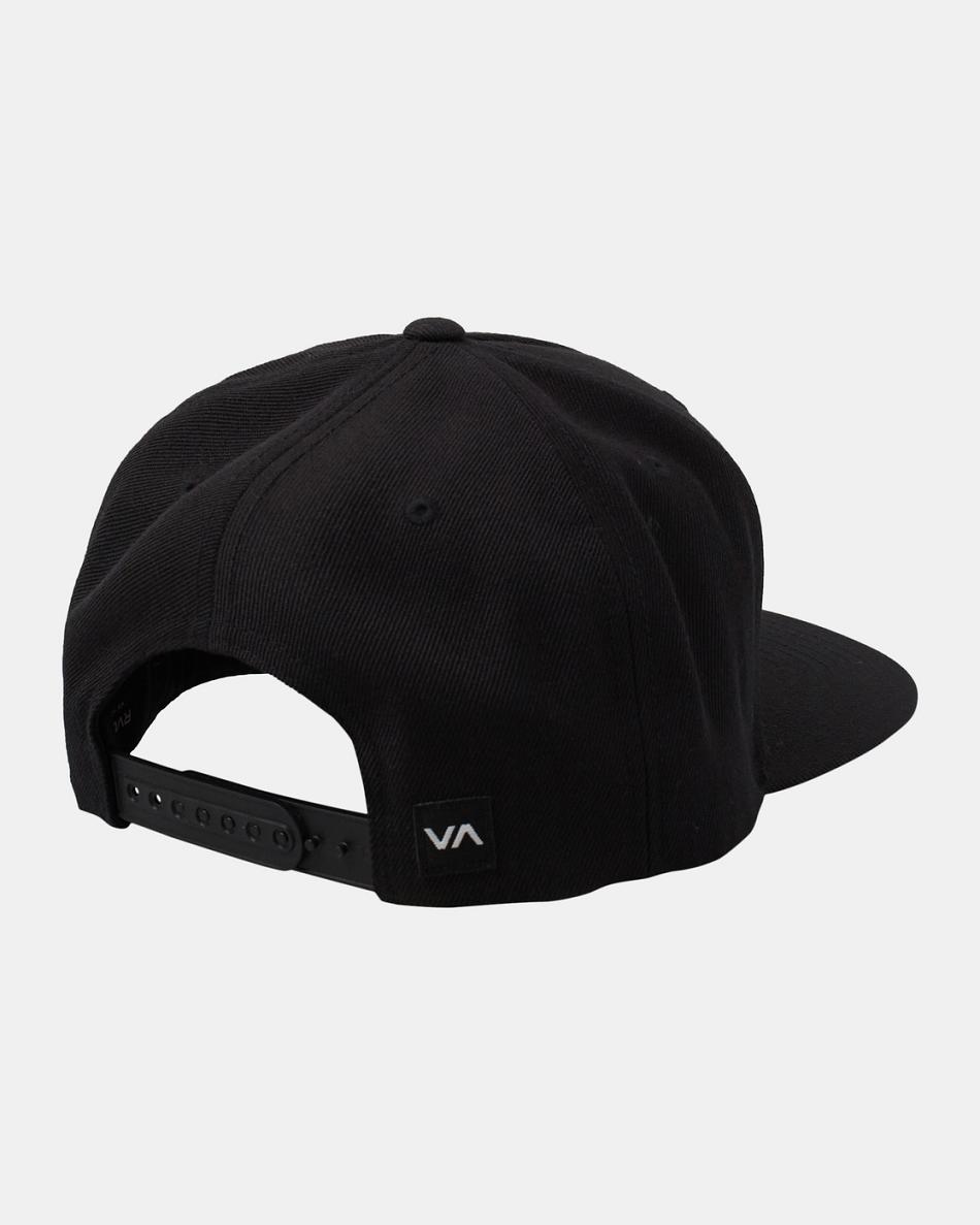 Black/White Rvca Commonwealth Snapback Men's Hats | USZPD16175