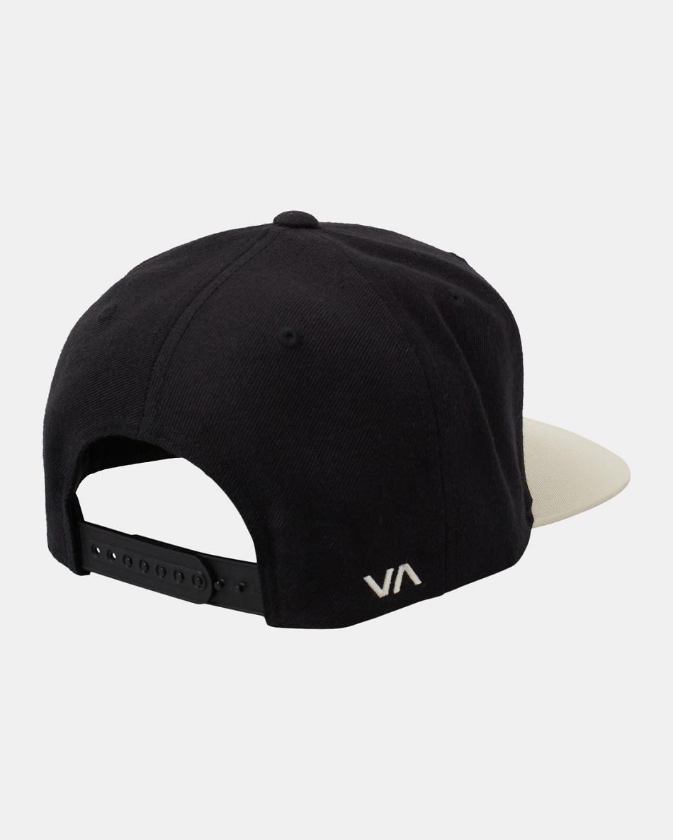 Black/White Rvca Twill Snapback II Men's Hats | USDFL57953