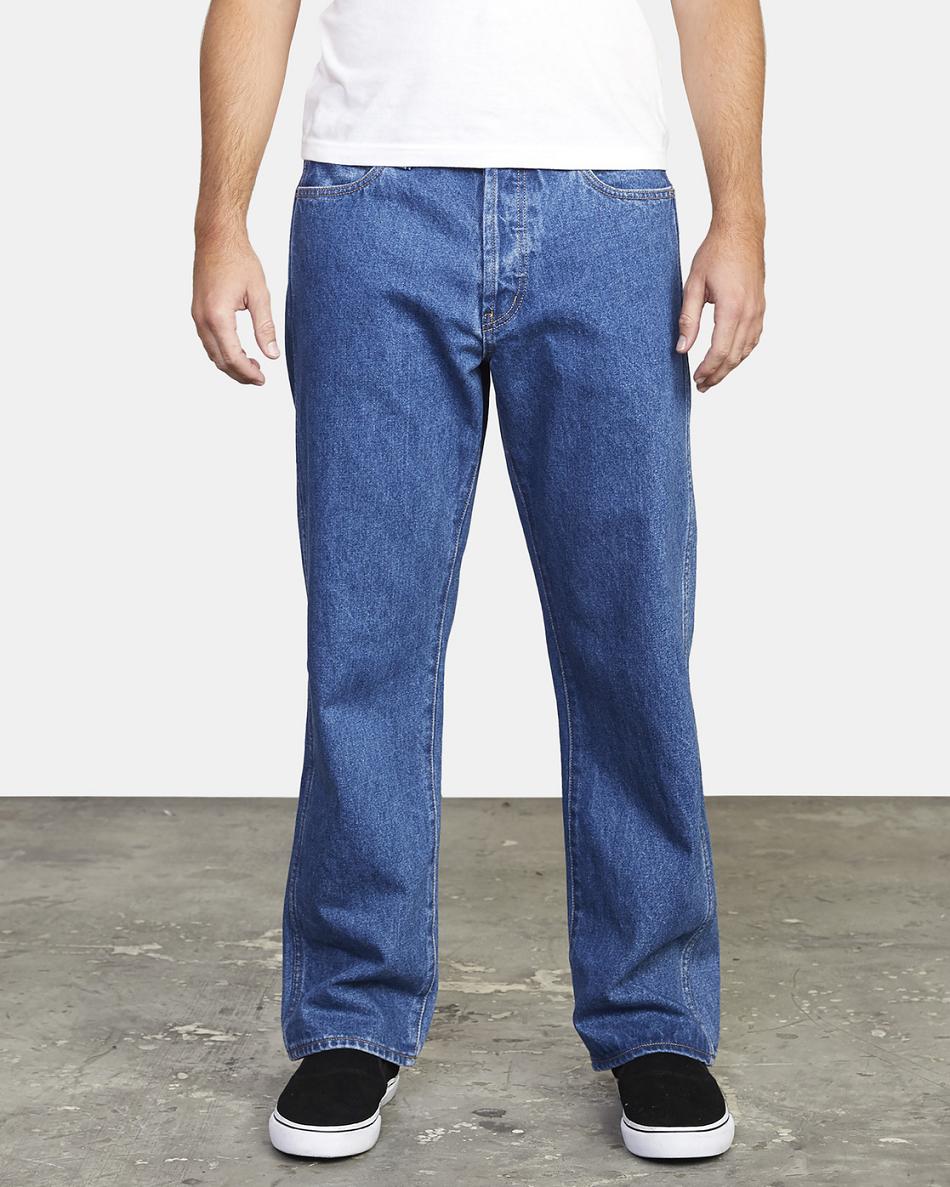 Blue Collar Rvca Americana Relaxed Fit Denim Men's Jeans | MUSHR17152