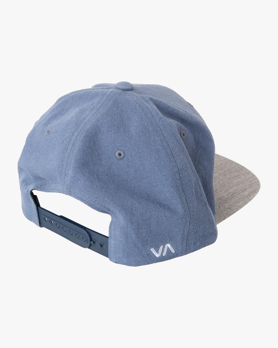 Blue/Grey Rvca Twill Snapback II Boys' Hats | QUSWA12018