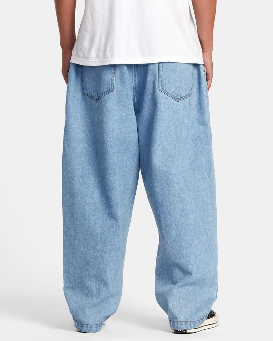 Blue Rvca Zach Allen Elastic Denim Men's Jeans | USCVG89642