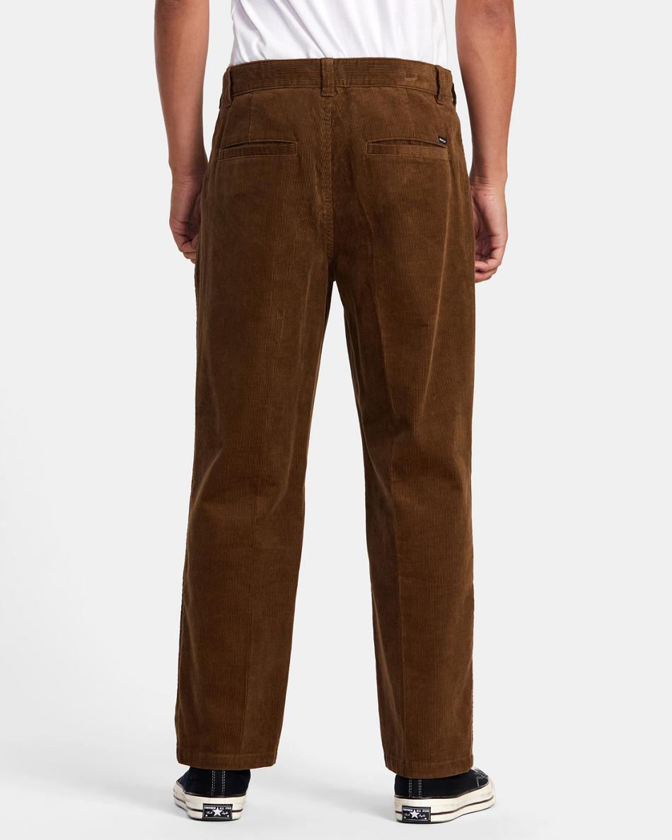 Bombay Brown Rvca Curren Cord Chino Men's Pants | USQCS53206