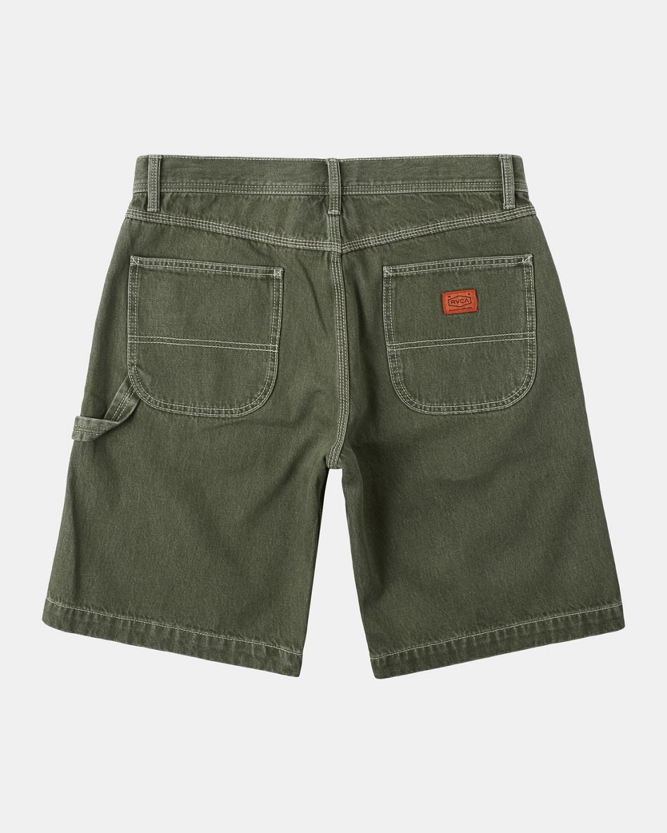 Cactus Wash Rvca Chainmail Denim Men's Shorts | GUSEC46712