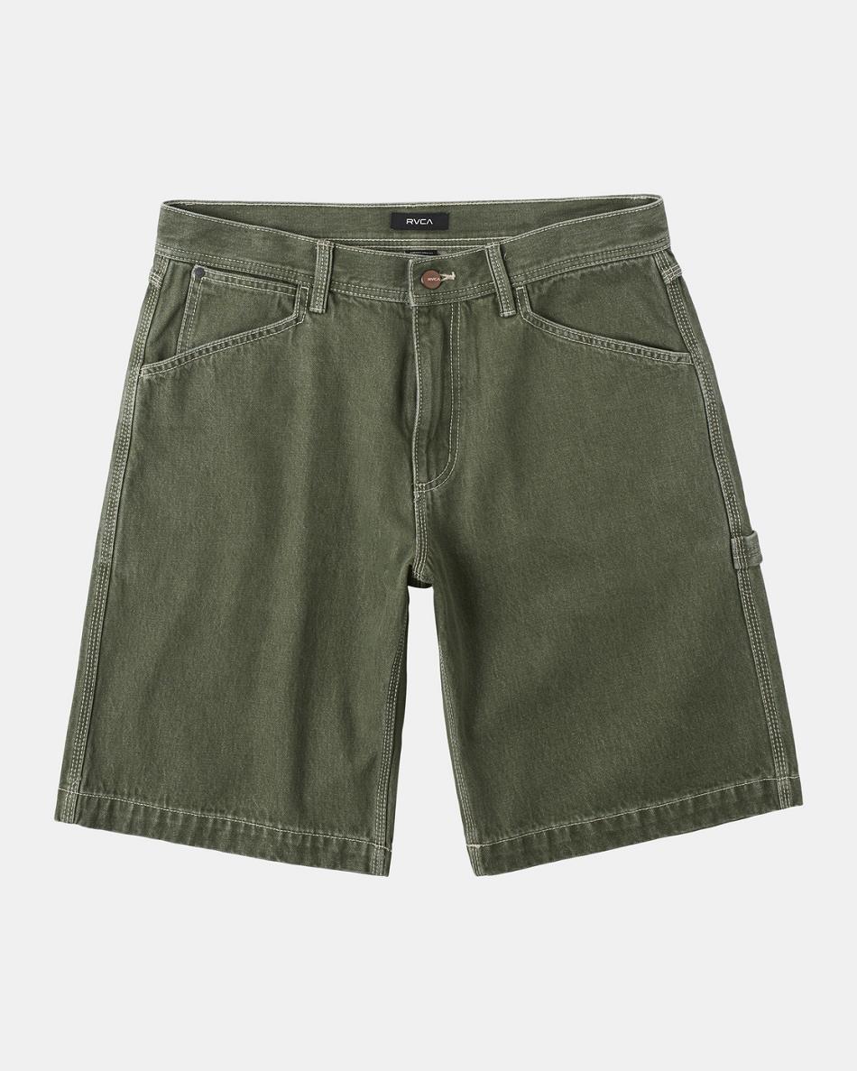 Cactus Wash Rvca Chainmail Denim Shorts Men\'s Jeans | SUSVO62005