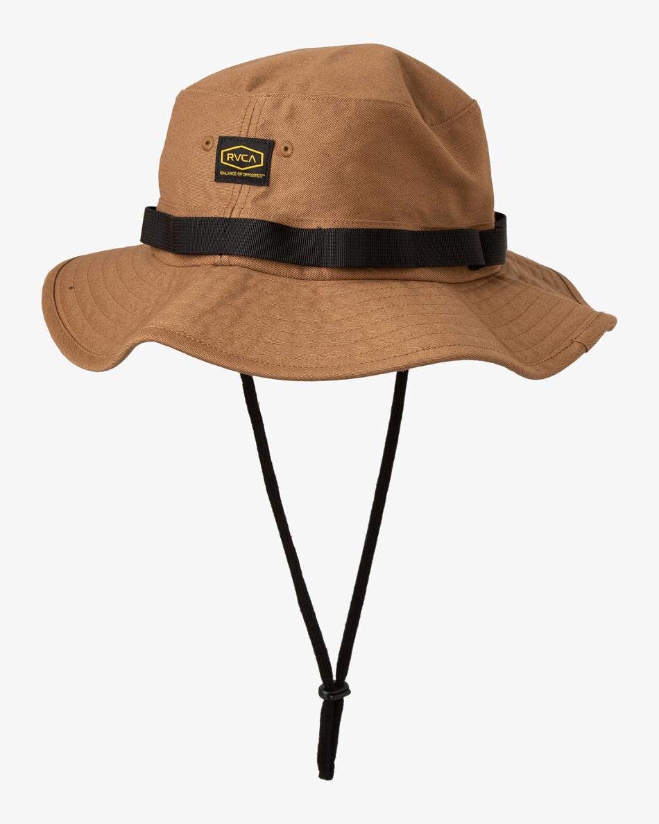 Camel Rvca Day Shift Boonie Men's Hats | USJZR40325