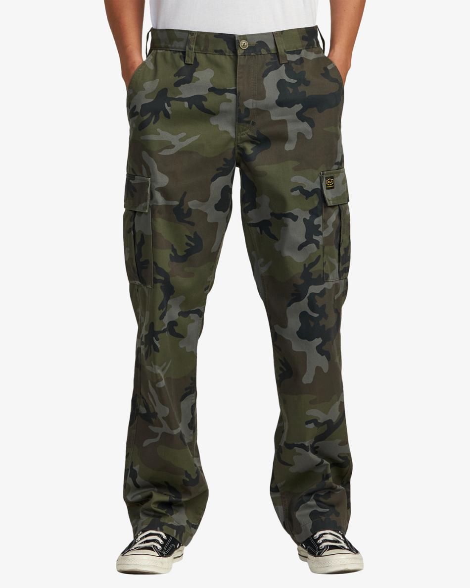 Camo Rvca Americana Cargo Men's Pants | XUSBH87560