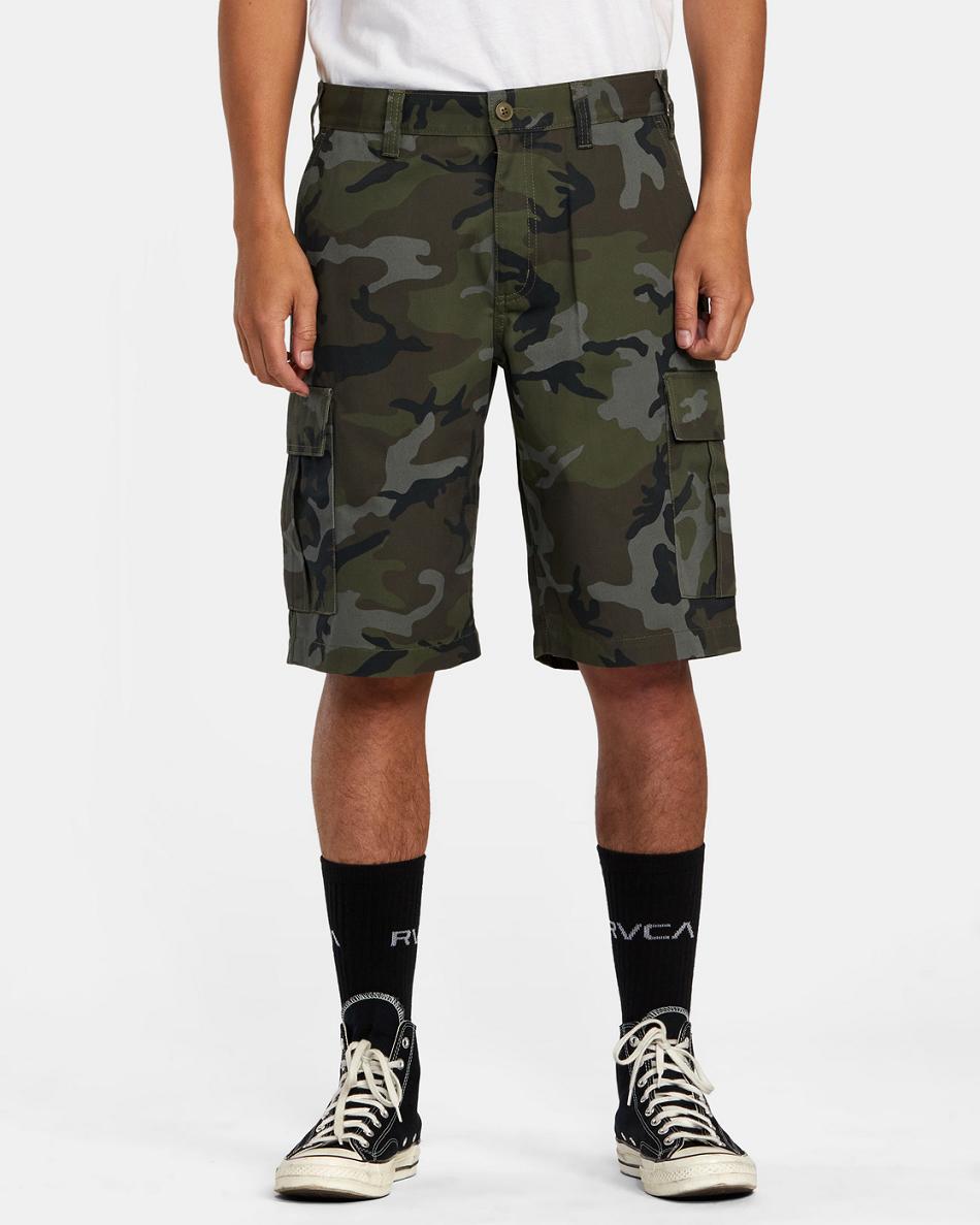 Camo Rvca Recession Collection Americana Cargo Men's Shorts | USJBT27749