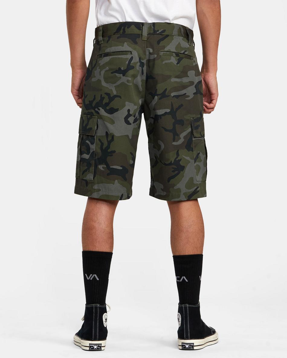 Camo Rvca Recession Collection Americana Cargo Men's Shorts | USJBT27749