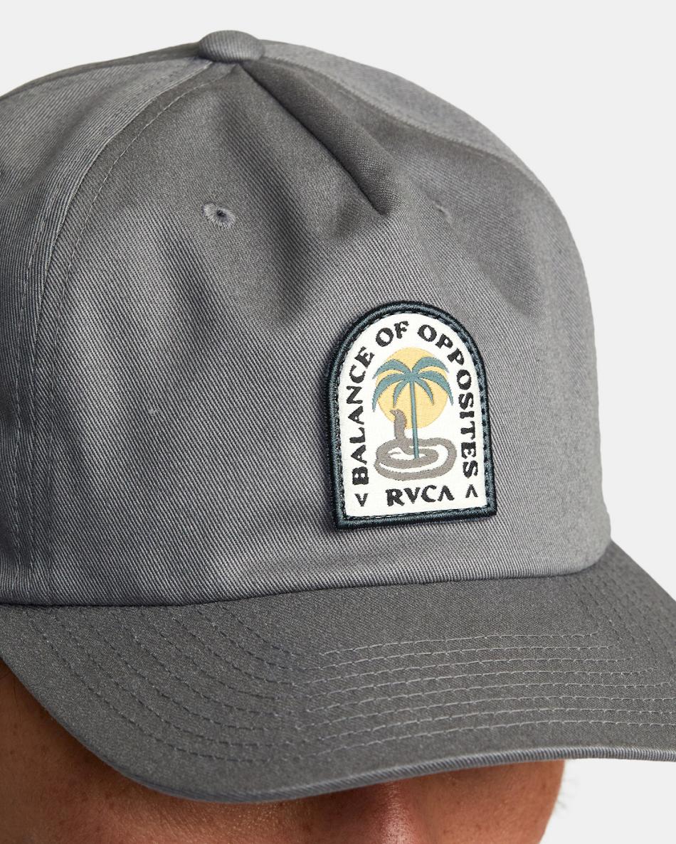 Charcoal Rvca Cobra Mirage Snapback Men's Hats | USZDE77182