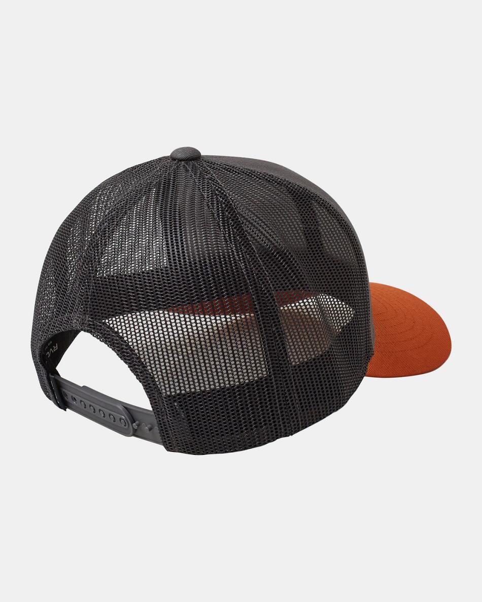 Charcoal Rvca Ticket Trucker III Men's Hats | USICD79016