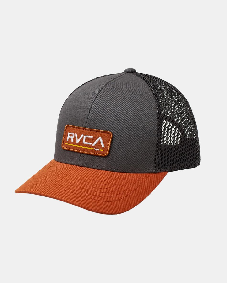 Charcoal Rvca Ticket Trucker III Men\'s Hats | USICD79016