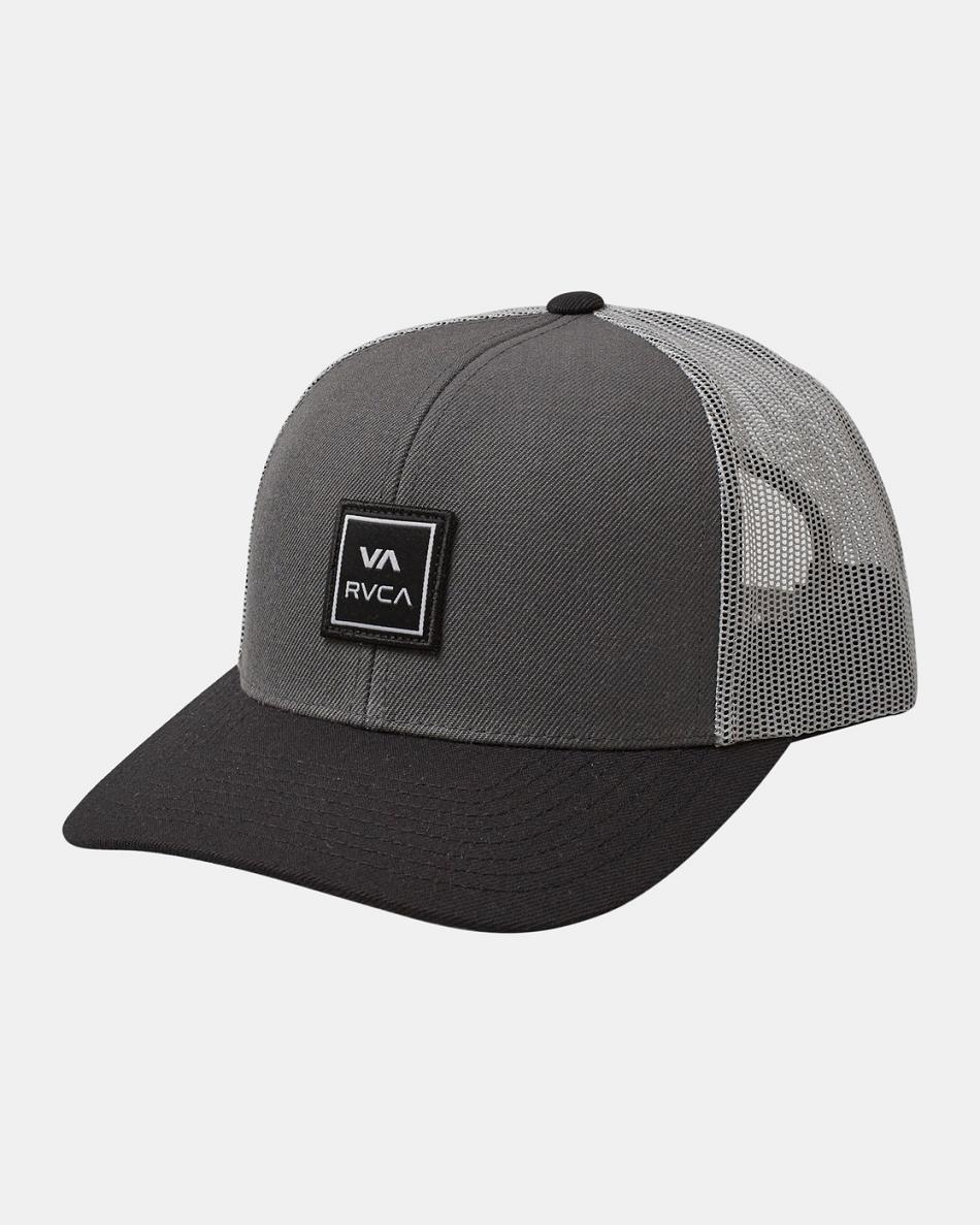 Charcoal Rvca VA Station Trucker Men\'s Hats | AUSWC40737