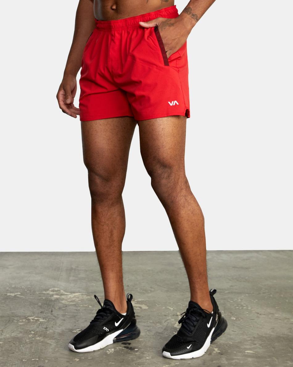 Cherry Rvca Yogger Elastic Men's Running Shorts | USQAV73377