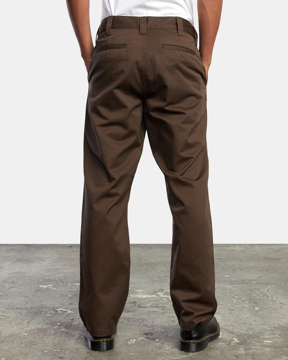 Chocolate Rvca Americana Relaxed Fit Chino Men's Pants | DUSKV96906