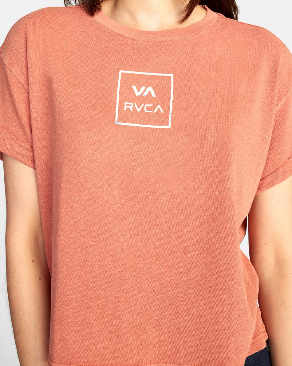 Cinnamon Rvca VA All The Way Roll It Graphic Women's T shirt | TUSWZ93387