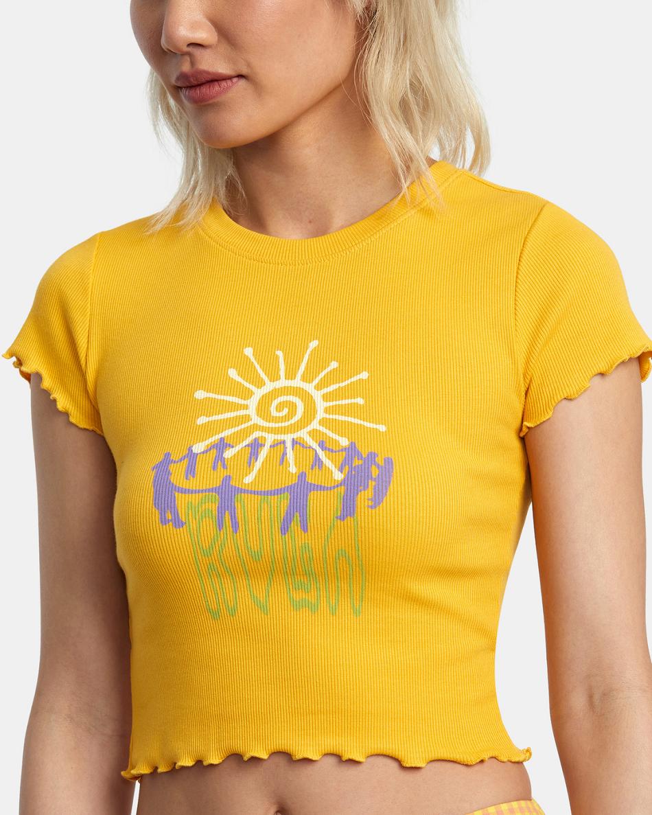 Citrus Rvca Sun Worship Classmate Women's T shirt | YUSVQ29042